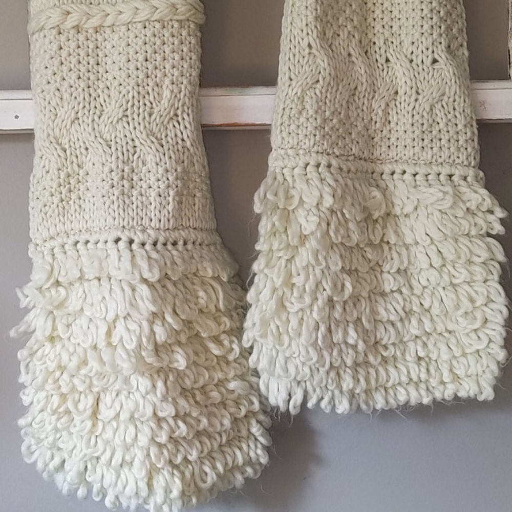 Altar’d State Ivory Cable Knit Scarf - Picture 4 of 5